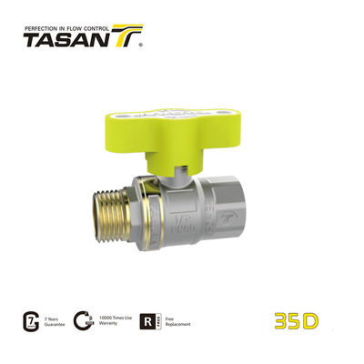 Válvula de esfera de gás de latão PN5/72,5 psi 35D
