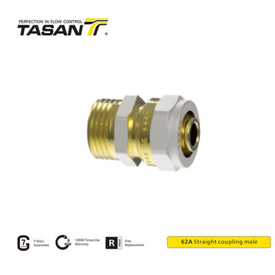 Conexões de compressão de tubo de latão 1/4 pol. -2 pol. Acoplador reto anticorrosão