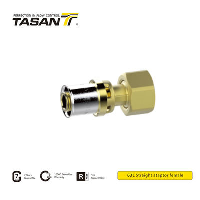 Conexões de prensa de latão rosca 8S21 Adaptador fêmea de latão reto antidesgaste 63L