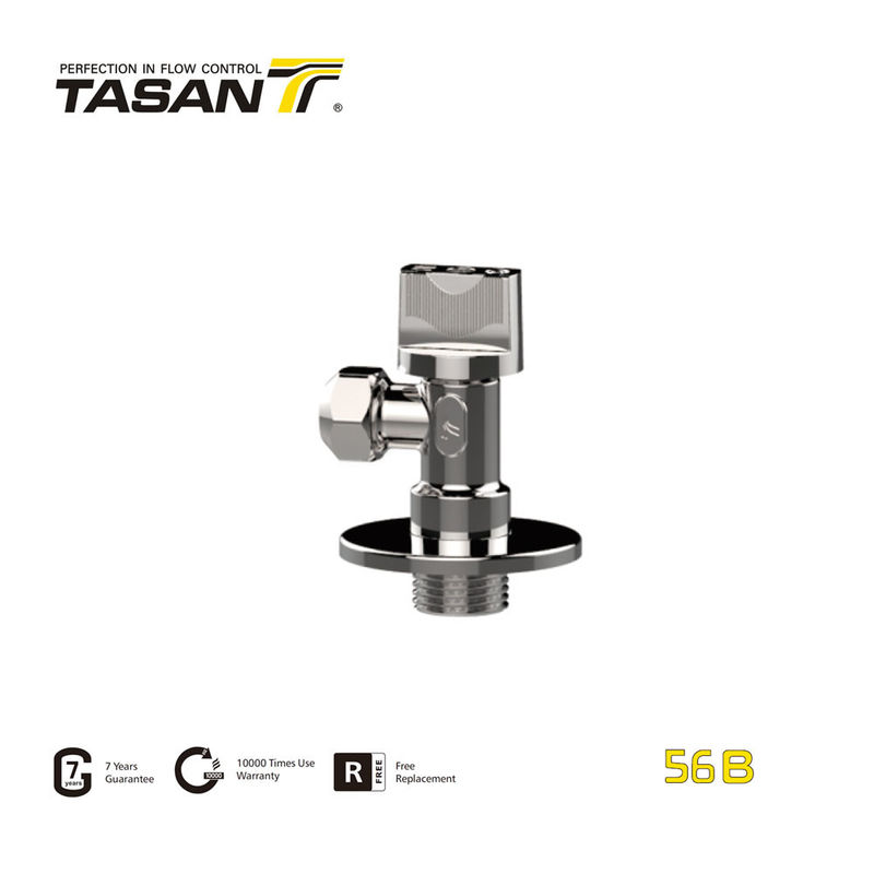 1/2'' X 3/8''-10mm Válvula angular de latão manual 145 Psi para sistemas hidráulicos 56B